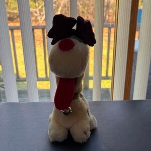 Vintage 1983  Odie Plush Toy with Red Nose and Brown Ears